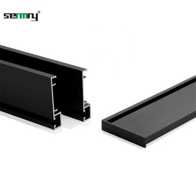 50mm Aluminum Metal Skirting Board Baseboard With Led Slot In Stock