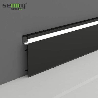 Wholesale Home Decorative Flooring Accessory Trim Waterproof Baseboard Led Strip Light Skirting Board